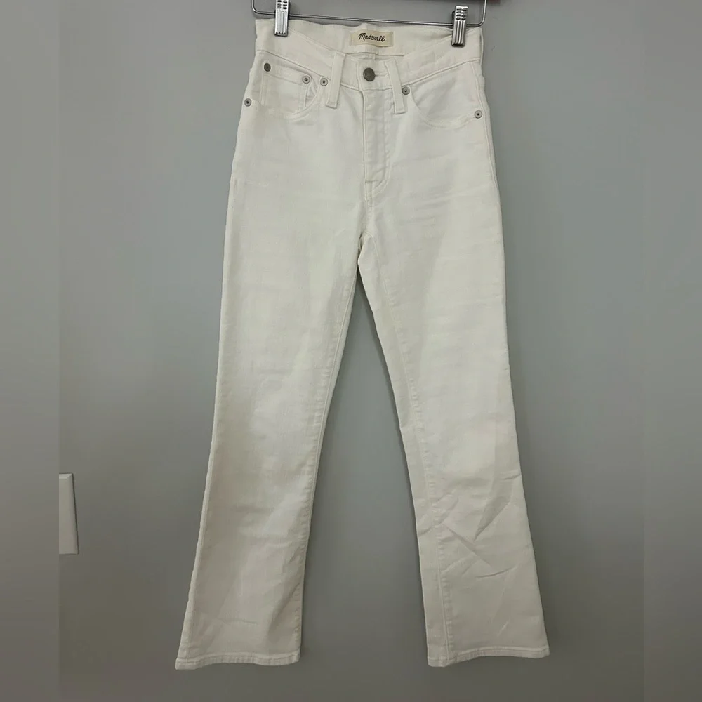 Madewell Cali Demi-Boot Jeans in Pure White - Picture 2 of 7